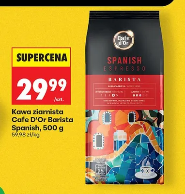 Kawa ziarnista Cafe D'Or Barista Spanish promocja w Biedronka