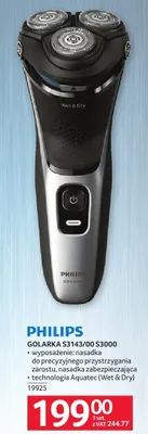 Golarka S3143/00 S3000 Philips 19925 promocja w Selgros