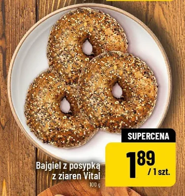 Bajgiel z posypką z ziaren Vital promocja w POLOmarket