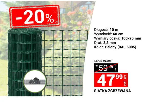 Siatka zgrzewana promocja w Merkury Market