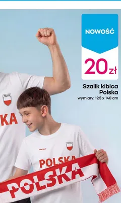 Szalik kibica Polska 19,5x140cm promocja w Pepco