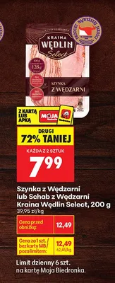Schab z Wędzarni Kraina Wędlin Select promocja w Biedronka