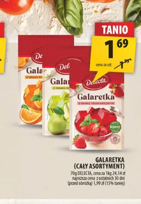 Galaretka o smaku pomarańczowym Delecta promocja w Arhelan