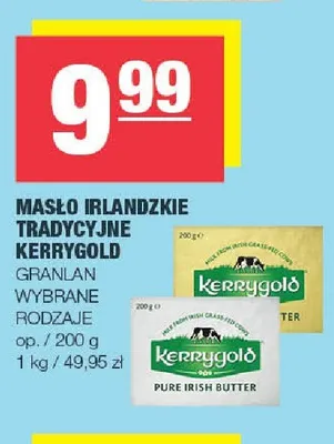 Masło irlandzkie tradycyjne Kerrygold promocja w SPAR
