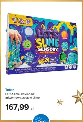 Let's Slime kalendarz adwentowy zestaw slime Tuban promocja w Smyk