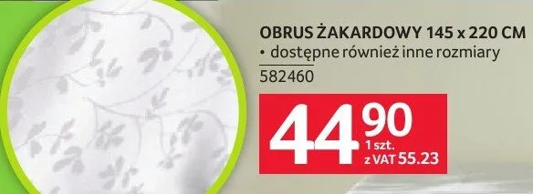 Obrus żakardowy 145 x 220 cm promocja w Selgros