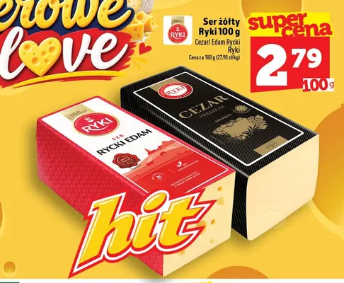 Ser żółty Edam Rycki Ryki promocja w TOPAZ