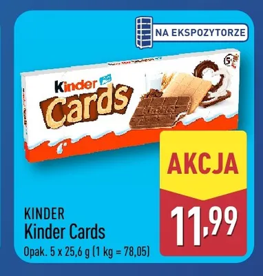 Ciastka Kinder Cards 5-pak promocja w Aldi