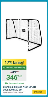 Bramka piłkarska Neo-Sport 300x200x120 cm promocja w ERLI