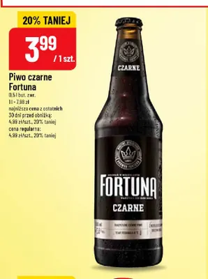 Piwo czarne Fortuna promocja w POLOmarket