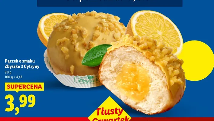 Pączek o smaku Zbyszko 3 Cytryny promocja w Lidl
