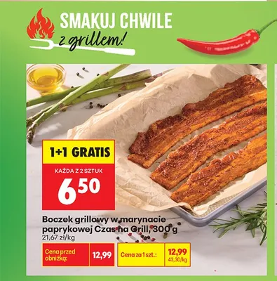 Boczek grillowy w marynacie paprykowej Czas na Grill promocja w Biedronka
