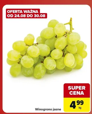 Winogrono jasne promocja w Carrefour Market