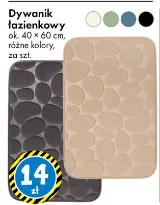 Dywanik łazienkowy ok. 40 × 60 cm, różne kolory promocja w Tedi