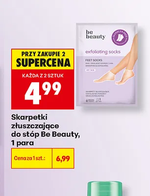 Skarpetki złuszczające do stóp Be Beauty promocja w Biedronka
