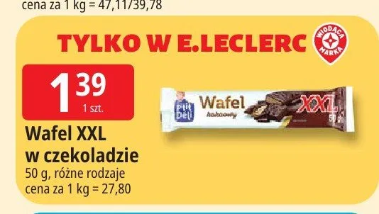 Wafel kakaowy XXL Piti Deli promocja w Leclerc