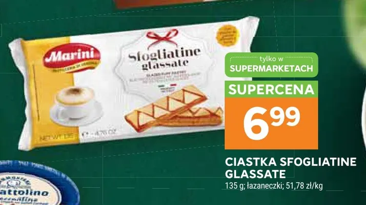 Ciastka Sfogliatine glassate łazaneczki Marini promocja w Stokrotka