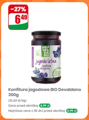 Konfitura jagodowa Devaldano promocja w Dino