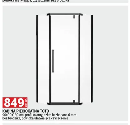 Kabina pięciokątna Toto promocja w Merkury Market