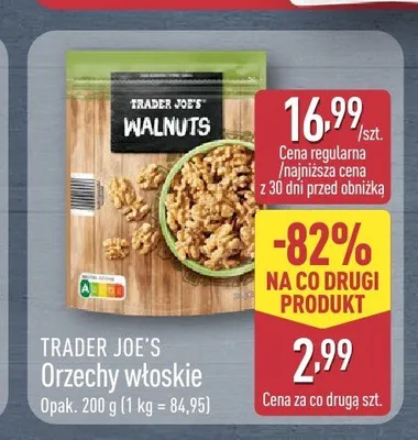 Orzechy włoskie Trader Joe's promocja w Aldi
