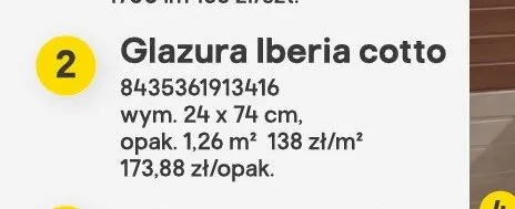 Glazura Iberia cotto promocja w Castorama