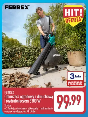 Odkurzacz ogrodowy z dmuchawą i rozdrabniaczem Ferrex promocja w Aldi