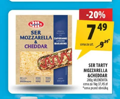 Ser tarty Mozzarella & Cheddar Mlekovita promocja w Arhelan