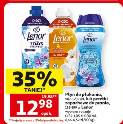 Perełki zapachowe do prania Lenor promocja w Auchan