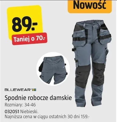 Spodnie robocze damskie promocja w Jula