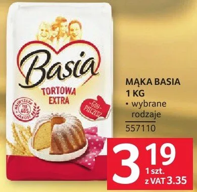 Mąka Basia tortowa extra 1 kg promocja w Selgros