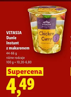 Danie instant z makaronem promocja w Lidl