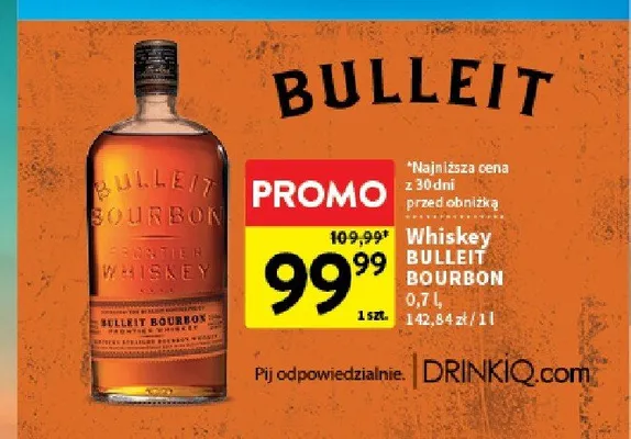 Whiskey Bulleit Bourbon promocja w Intermarche
