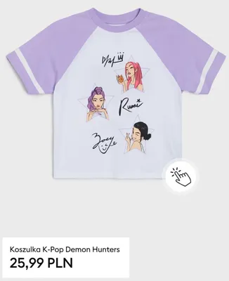 Koszulka K-Pop Demon Hunters promocja w Sinsay