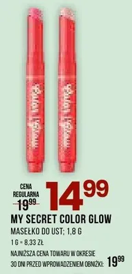 Masełko do ust color glow, 1,8g promocja w Drogerie Natura