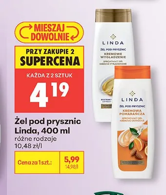 Żel pod prysznic Linda Kremowe Wygładzenie promocja w Biedronka