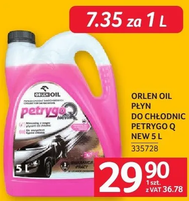 Płyn do chłodnic Orlen Oil Petrygo Q New 5L promocja w Selgros