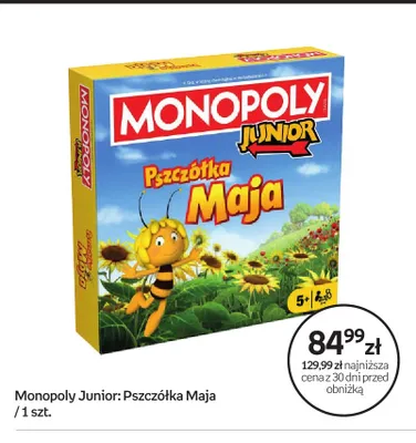 Gra planszowa Monopoly Junior: Pszczółka Maja promocja w Empik