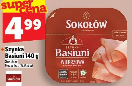 Szynka Basiuni wieprzowa promocja w TOPAZ