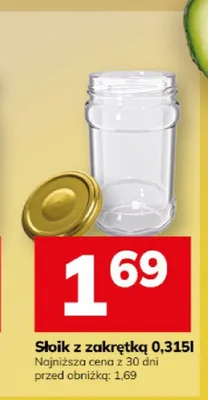 Słoik z zakrętką 0,315 l promocja w Hitpol