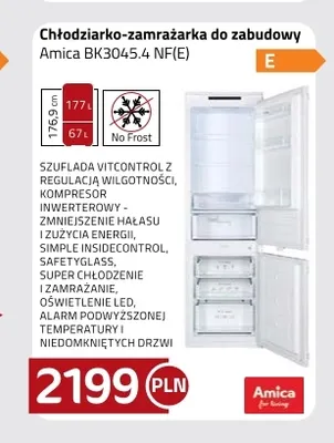 Chłodziarko-zamrażarka do zabudowy Amica BK3045,4 NF(E) promocja w kakto.pl