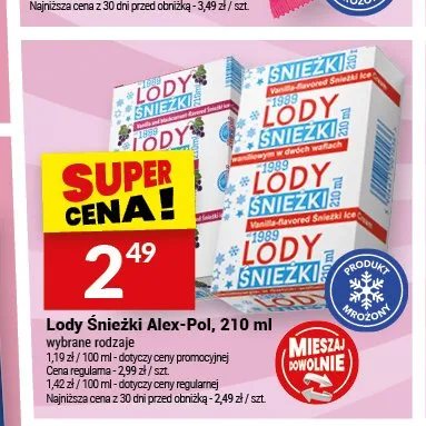 Lody Śnieżki Alex-Pol promocja w Twój Market