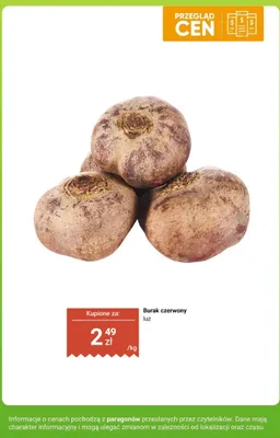 Burak czerwony luz promocja w Biedronka
