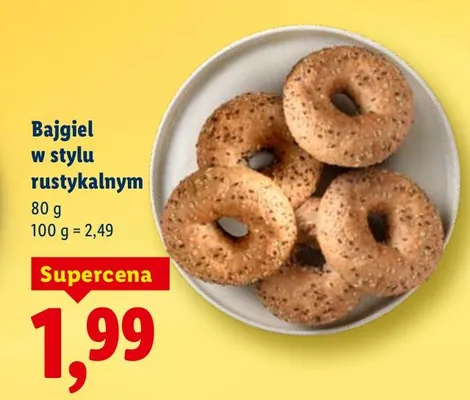 Bajgiel w stylu rustykalnym promocja w Lidl