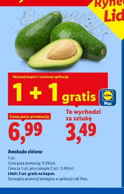 Awokado zielone promocja w Lidl