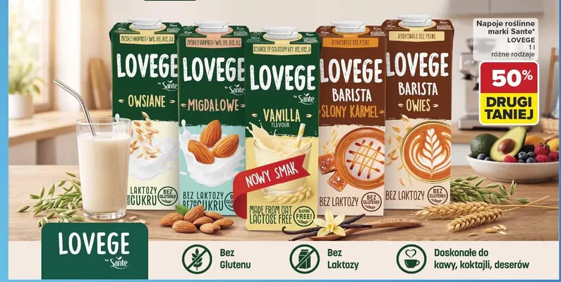 Napój o smaku waniliowym Lovege Sante promocja w Carrefour