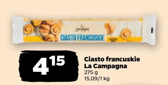 Ciasto francuskie promocja w Netto