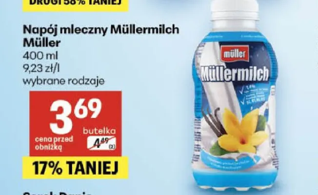 Napój mleczny Müllermilch Müller promocja w Delikatesy Centrum