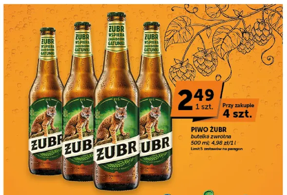 Piwo Żubr promocja w Euro Sklep