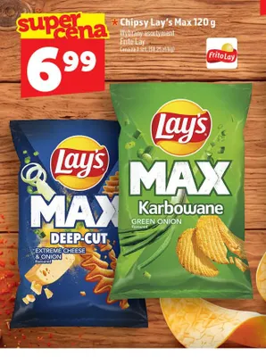 Chipsy Lay's Max Deep-Cut Extreme Cheese & Onion promocja w TOPAZ