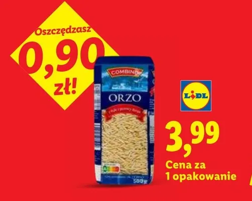 Makaron orzo z pszenicy durum Combino promocja w Lidl